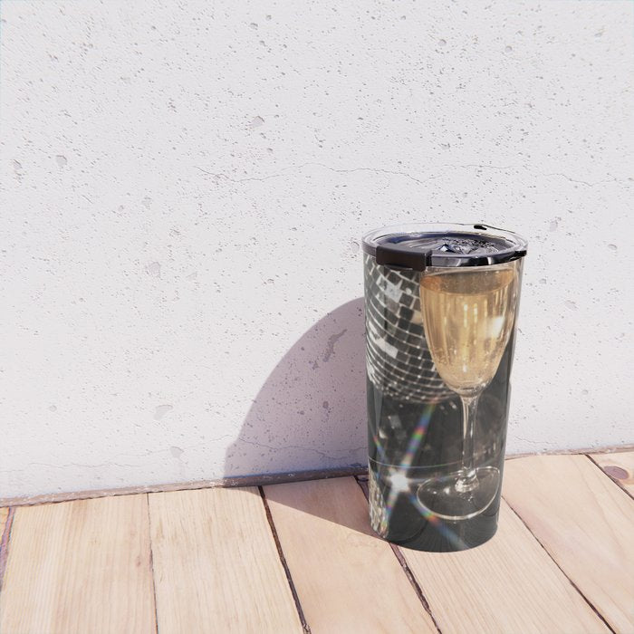 Disco Glam Champagne Dreams Shimmering Reflections  Travel Mug Gallery Image 4