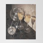 Disco Glam Champagne Dreams Shimmering Reflections  Throw Blanket Gallery Image 2