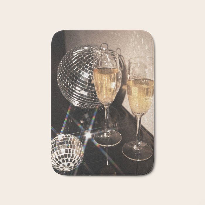Disco Glam Champagne Dreams Shimmering Reflections  Bath Mat Gallery Image 1