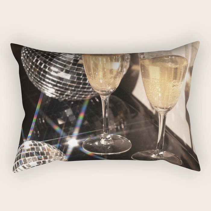 Disco Glam Champagne Dreams Shimmering Reflections  Rectangular Pillow Gallery Image 1