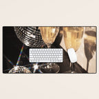 Disco Glam Champagne Dreams Shimmering Reflections  Desk Mat Gallery Image 1