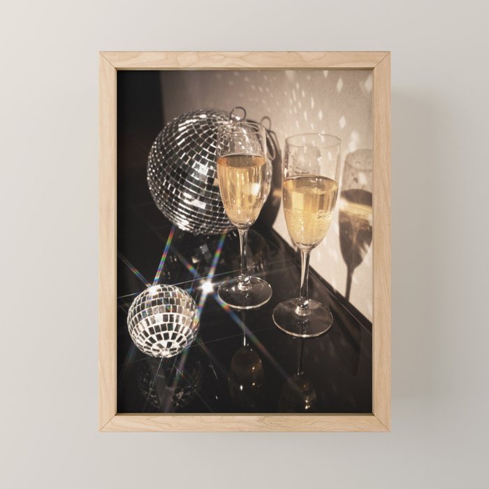 Disco Glam Champagne Dreams Shimmering Reflections  Mini Art Print Gallery Image 1