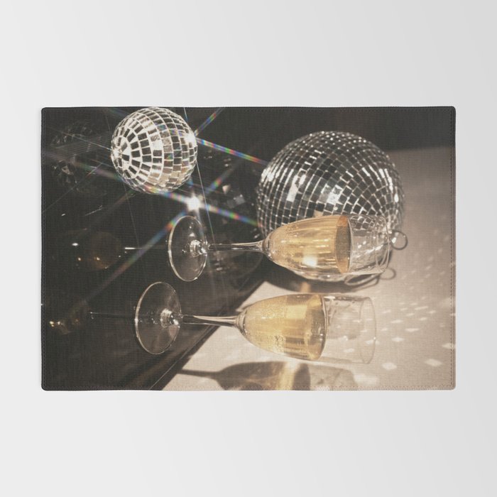 Disco Glam Champagne Dreams Shimmering Reflections  Rug Gallery Image 2