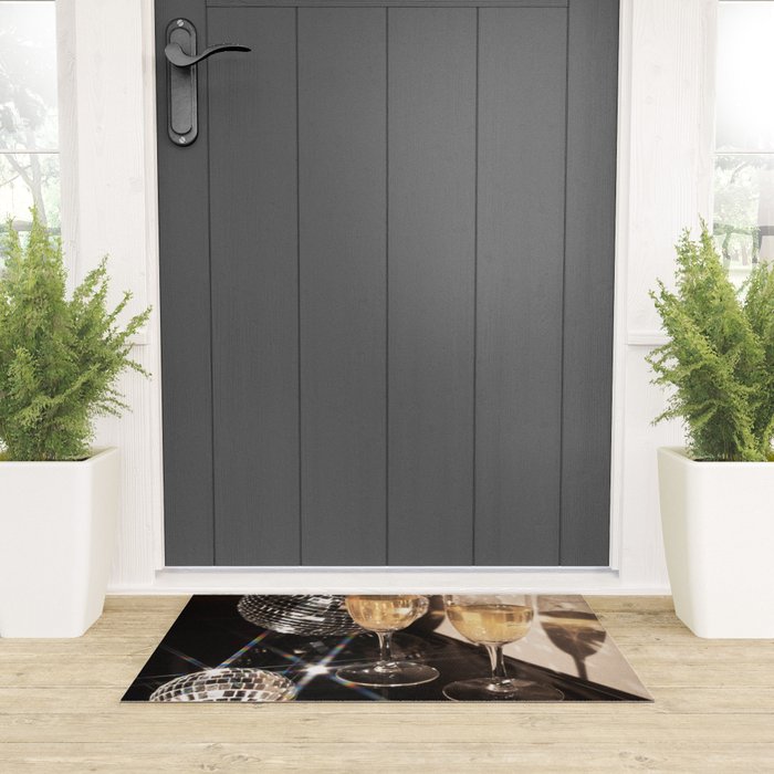 Disco Glam Champagne Dreams Shimmering Reflections  Welcome Mat Gallery Image 3