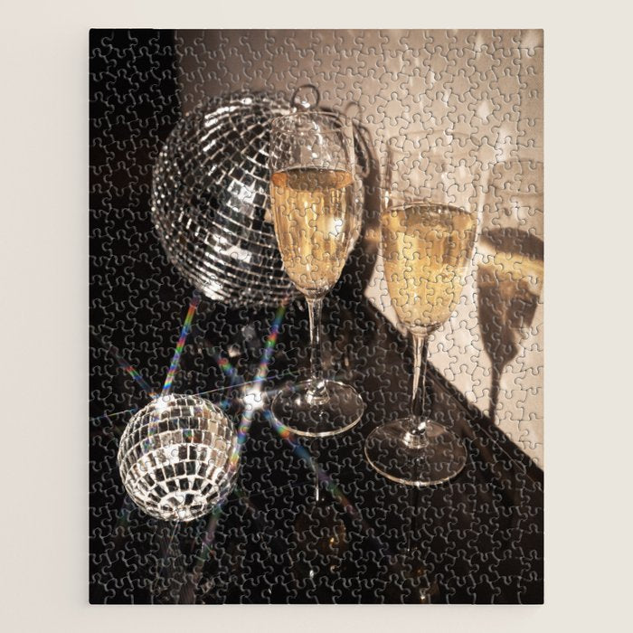 Disco Glam Champagne Dreams Shimmering Reflections  Jigsaw Puzzle Gallery Image 1