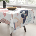 Under The Sea Magical Mermaids & Starfish Tablecloth Gallery Image 3