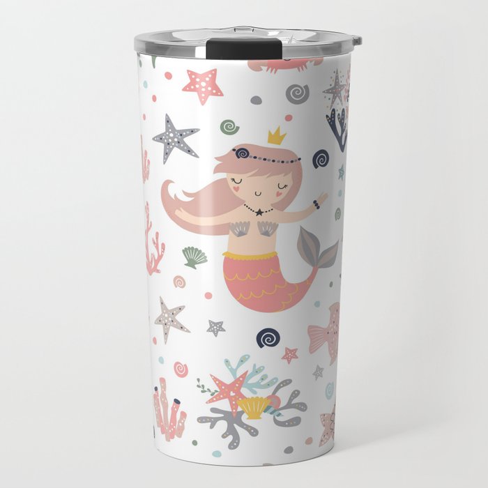 Under The Sea Magical Mermaids & Starfish Travel Mug Gallery Image 1