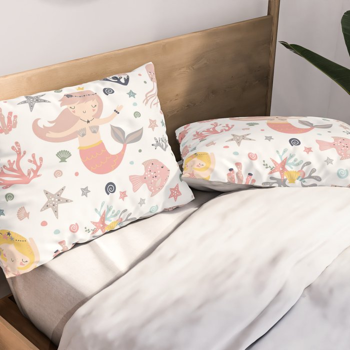 Under The Sea Magical Mermaids & Starfish Pillow Sham Gallery Image 2