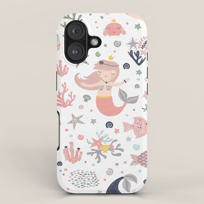 Under The Sea Magical Mermaids & Starfish iPhone Case Gallery Image 1
