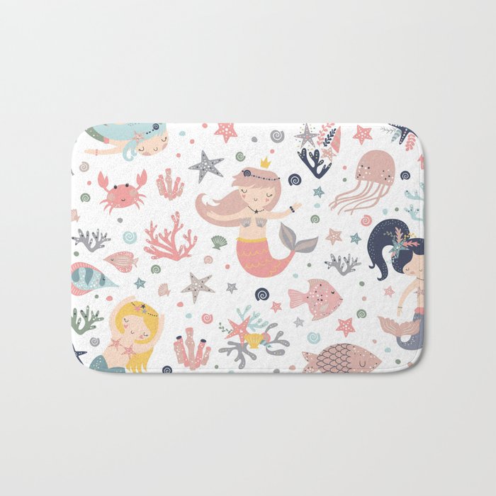 Under The Sea Magical Mermaids & Starfish Bath Mat Gallery Image 1