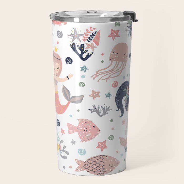 Under The Sea Magical Mermaids & Starfish Travel Mug Gallery Image 2