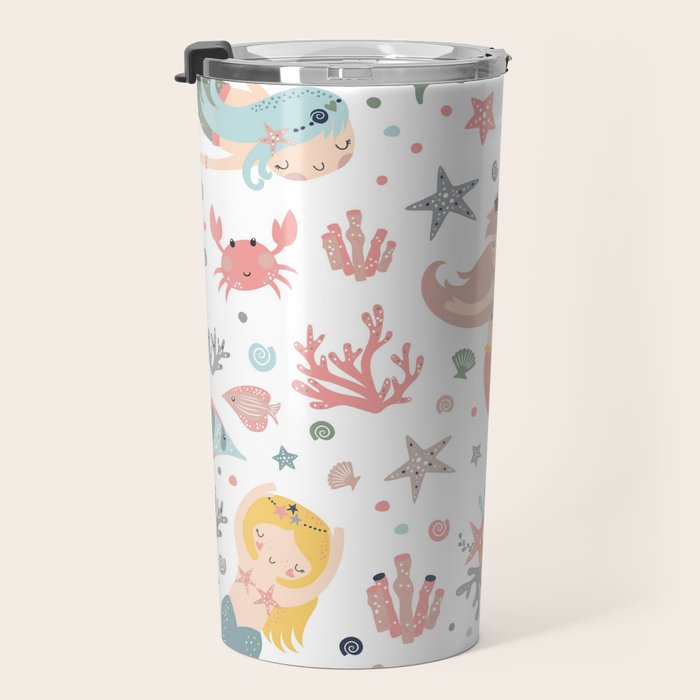 Under The Sea Magical Mermaids & Starfish Travel Mug Gallery Image 3