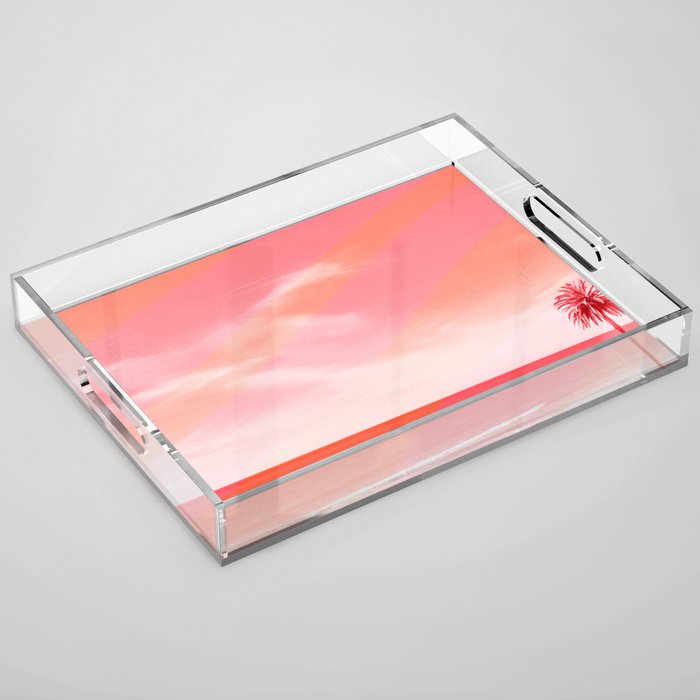 pink beach california Acrylic Tray Gallery Image 1