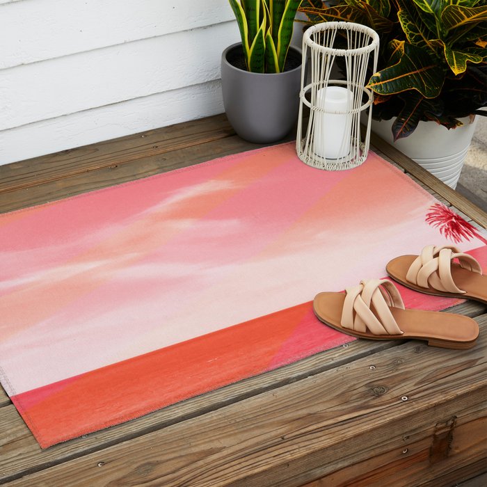 pink beach california Outdoor Rug Gallery Image 2