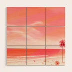 pink beach california Wood Wall Art Gallery Image 1