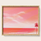 pink beach california Serving Tray Gallery Image 1