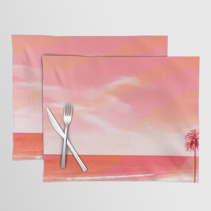 pink beach california Placemat Gallery Image 1