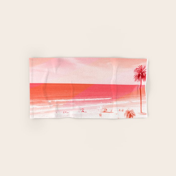 pink beach california Bath Towel Gallery Image 1