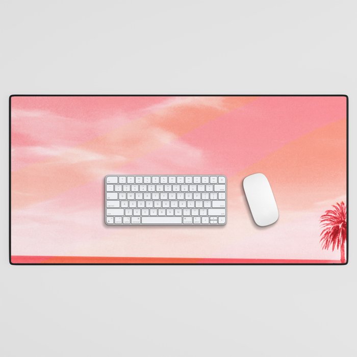 pink beach california Desk Mat Gallery Image 1