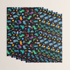 Dinosaur Astronauts In Space Watercolor Pattern Wrapping Paper Gallery Image 3