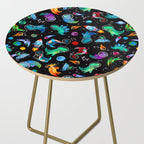 Dinosaur Astronauts In Space Watercolor Pattern Side Table Gallery Image 2