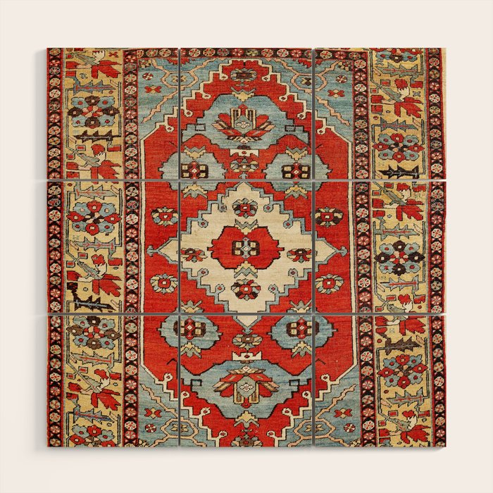 Bakhshaish Azerbaijan Northwest Persian Rug Print Wood Wall Art Gallery Image 1