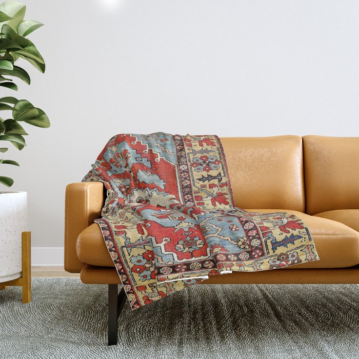 Bakhshaish Azerbaijan Northwest Persian Rug Print Throw Blanket Gallery Image 1
