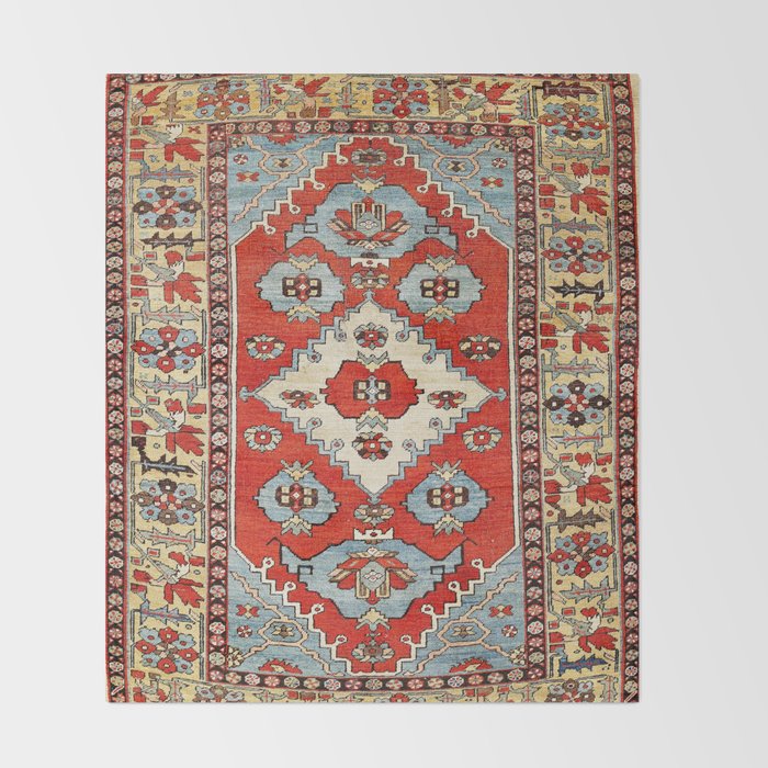 Bakhshaish Azerbaijan Northwest Persian Rug Print Throw Blanket Gallery Image 2