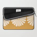 Retro Daisy Abstract XVIII Golden Orange Bold Floral Laptop Sleeve Gallery Image 2