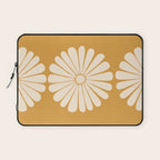 Retro Daisy Abstract XVIII Golden Orange Bold Floral Laptop Sleeve Gallery Image 1