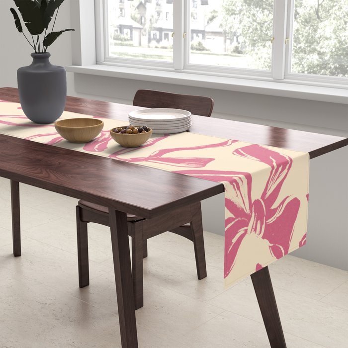 Pink bow pattern Table Runner Gallery Image 2