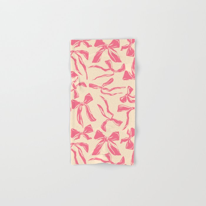 Pink bow pattern Bath Towel Gallery Image 1