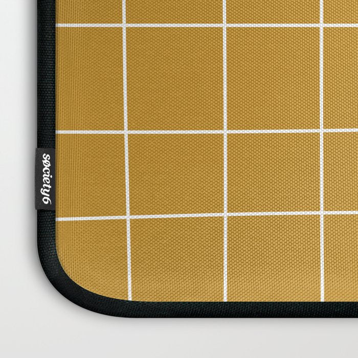 Hand Drawn Grid Golden Laptop Sleeve Gallery Image 3