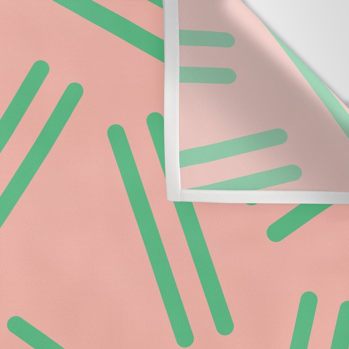 Very 80s Retro Pattern in Blush Pink and Bright Green Wall Tapestry Gallery Image 3