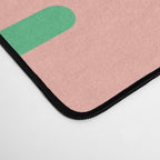 Very 80s Retro Pattern in Blush Pink and Bright Green Desk Mat Gallery Image 4