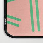 Very 80s Retro Pattern in Blush Pink and Bright Green Laptop Sleeve Gallery Image 3