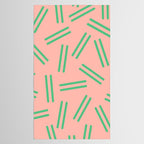 Very 80s Retro Pattern in Blush Pink and Bright Green Tablecloth Gallery Image 2