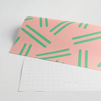 Very 80s Retro Pattern in Blush Pink and Bright Green Wrapping Paper Gallery Image 2