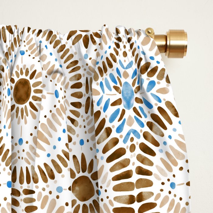 Rustic Tile Mandala A Window Curtain Gallery Image 2