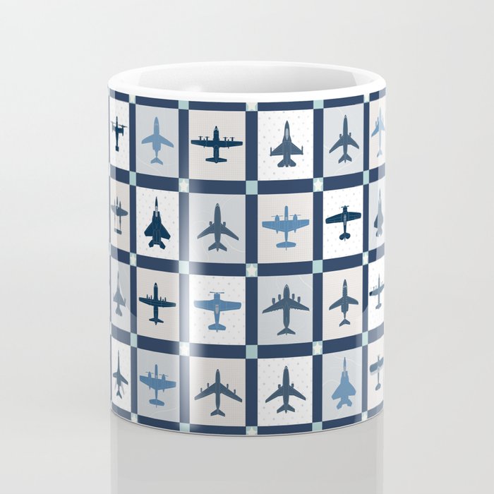 Quilt Squares Air Force Aircraft Coffee Mug Gallery Image 4