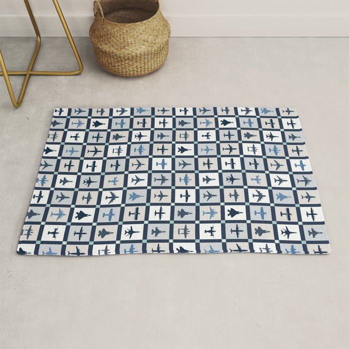 Quilt Squares Air Force Aircraft Rug Gallery Image 1