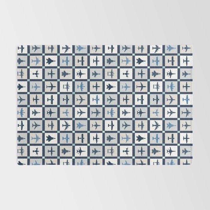 Quilt Squares Air Force Aircraft Rug Gallery Image 2