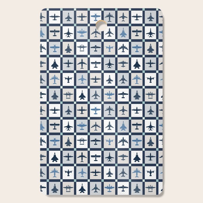 Quilt Squares Air Force Aircraft Cutting Board Gallery Image 1