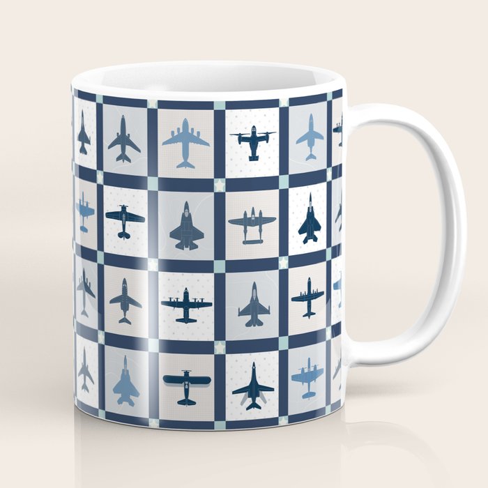 Quilt Squares Air Force Aircraft Coffee Mug Gallery Image 1