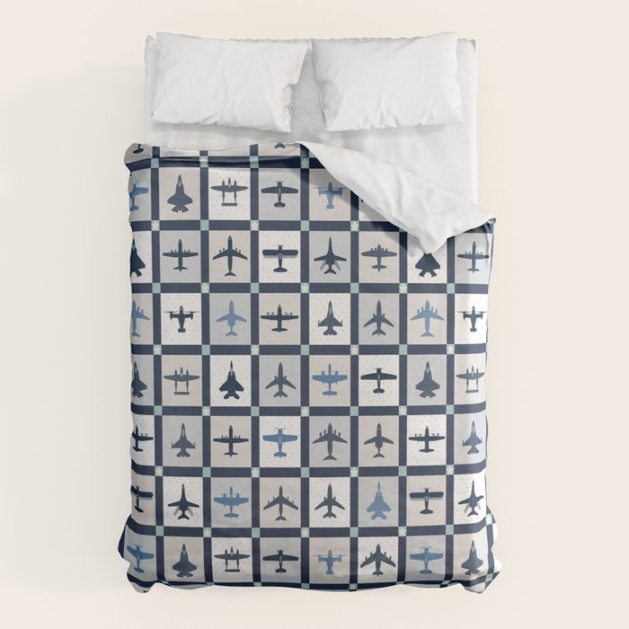 Quilt Squares Air Force Aircraft Duvet Cover Gallery Image 6