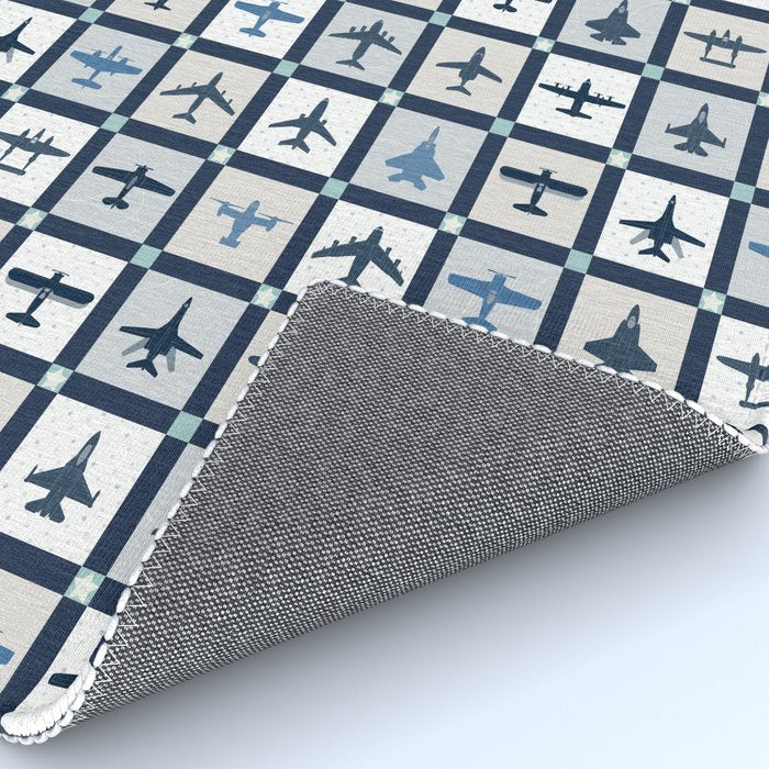 Quilt Squares Air Force Aircraft Rug Gallery Image 4