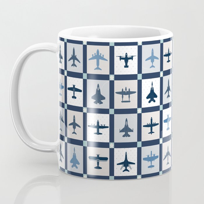 Quilt Squares Air Force Aircraft Coffee Mug Gallery Image 3