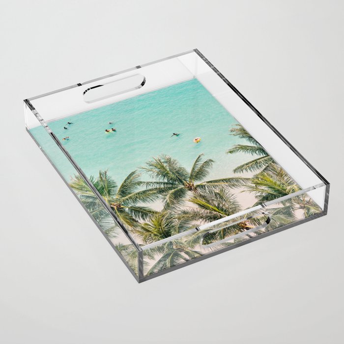 Ocean Swimming I, Waikiki Hawaii Acrylic Tray Gallery Image 1