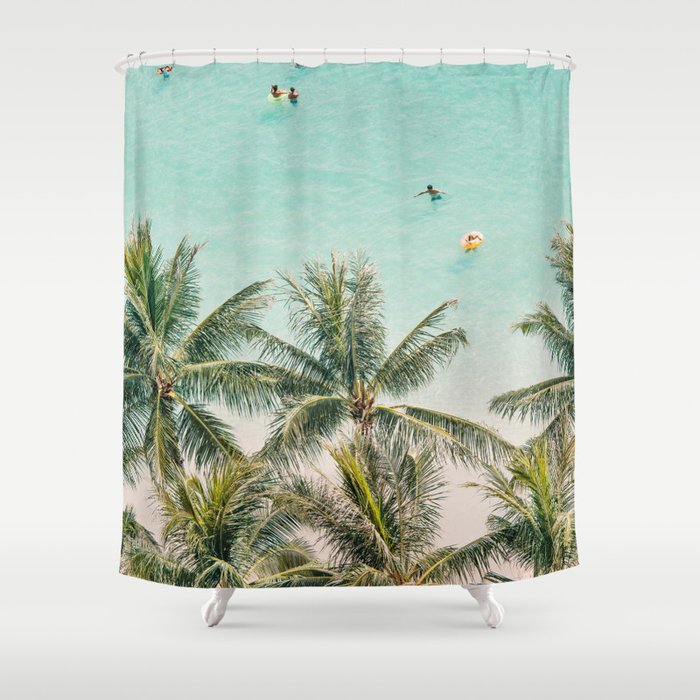 Ocean Swimming I, Waikiki Hawaii Shower Curtain Gallery Image 1