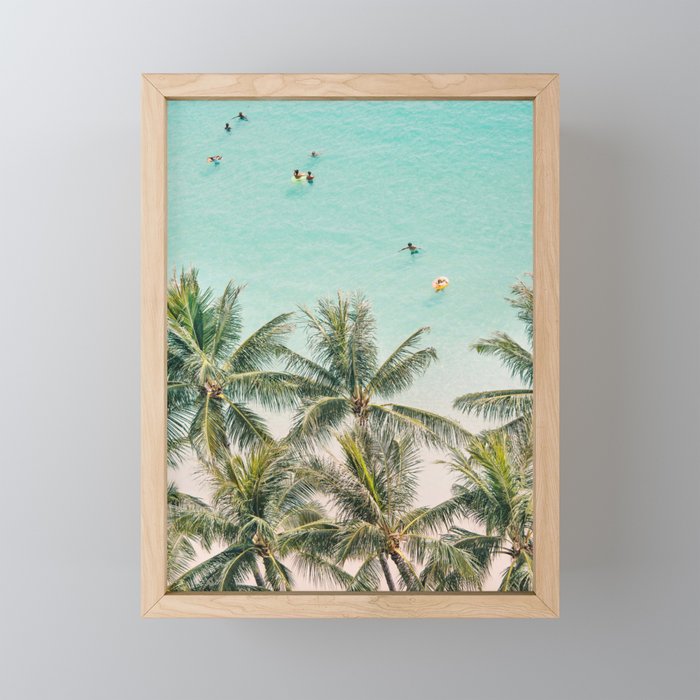 Ocean Swimming I, Waikiki Hawaii Mini Art Print Gallery Image 1